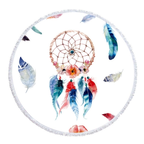 Mandala High Quality Round Beach Towel - Picture 1 of 4